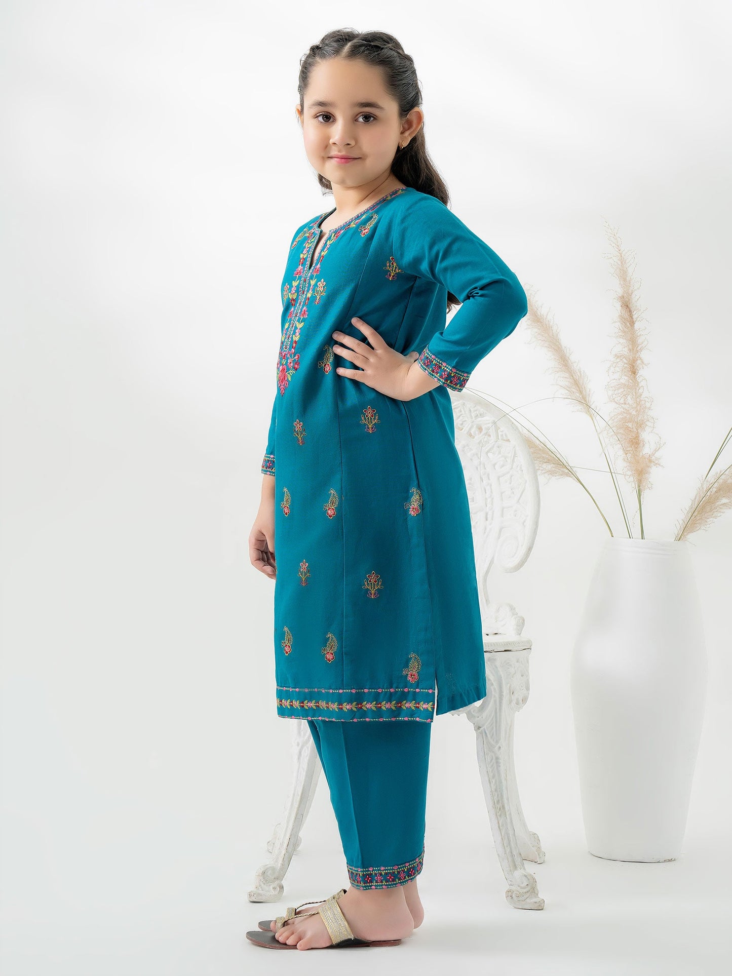 2 Piece Khaddar Suit-Embroidered