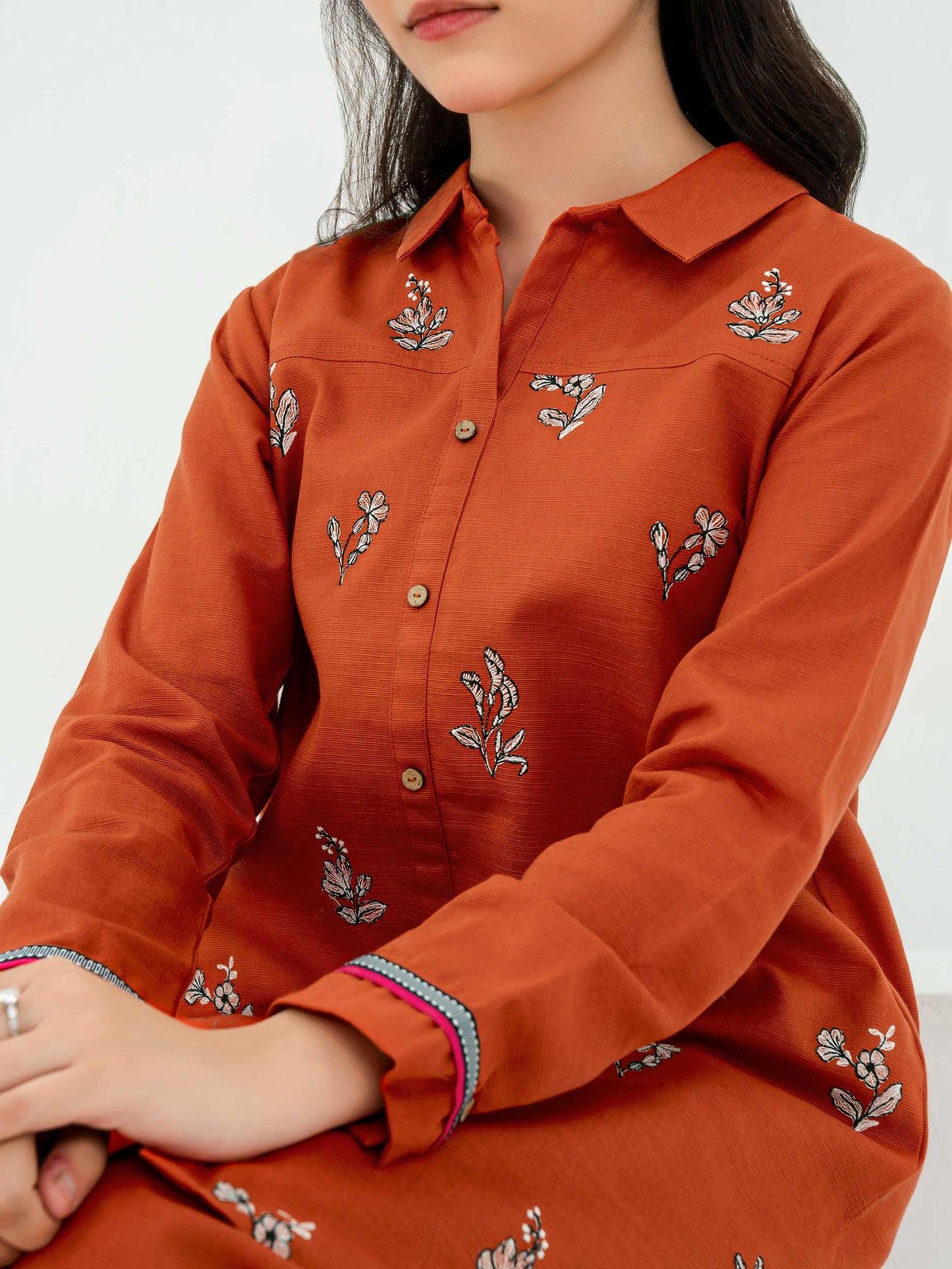 2 Piece Khaddar Suit-Embroidered