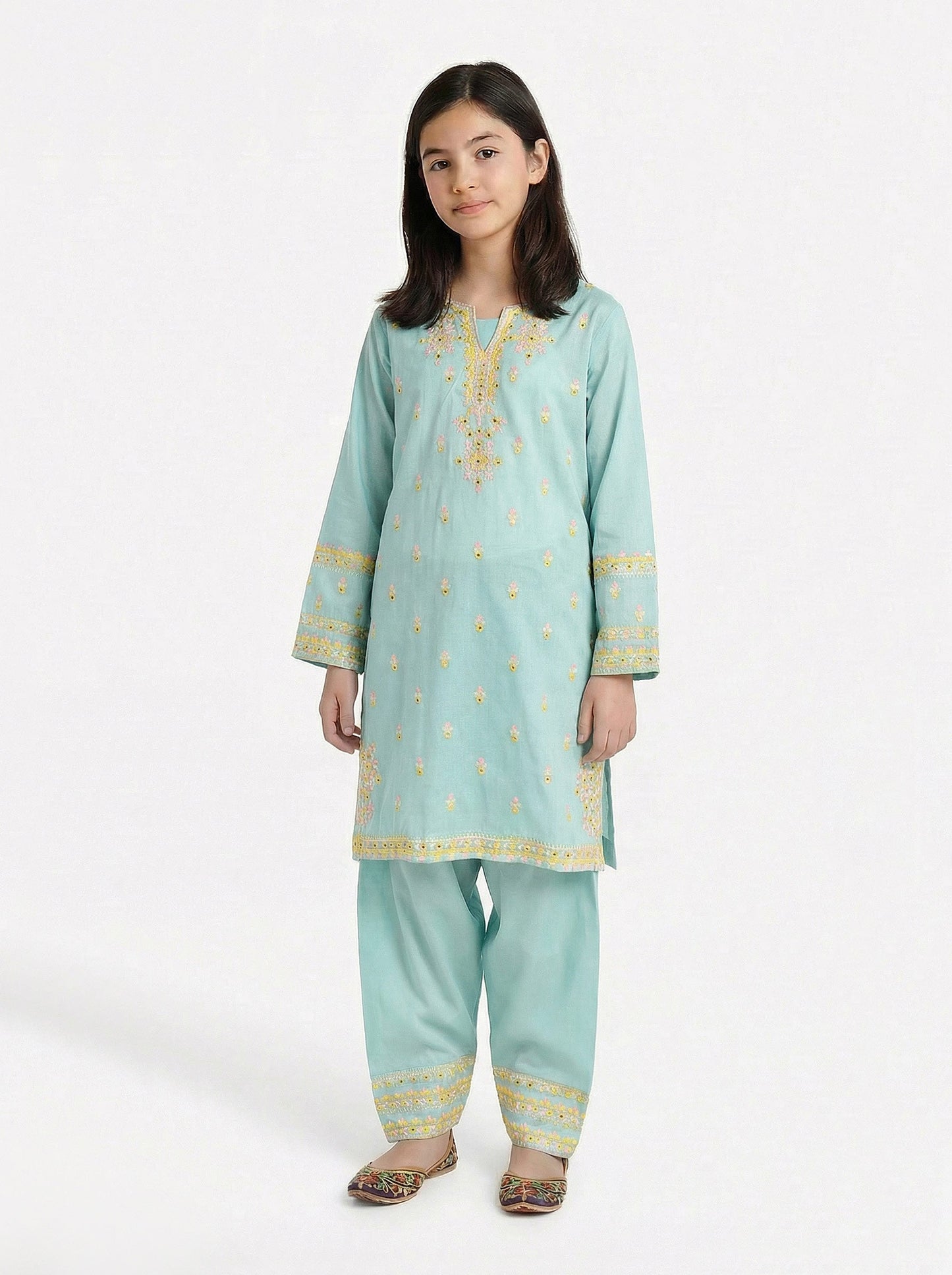 2 Piece Moonlight  Suit- Embroidered (Pret)