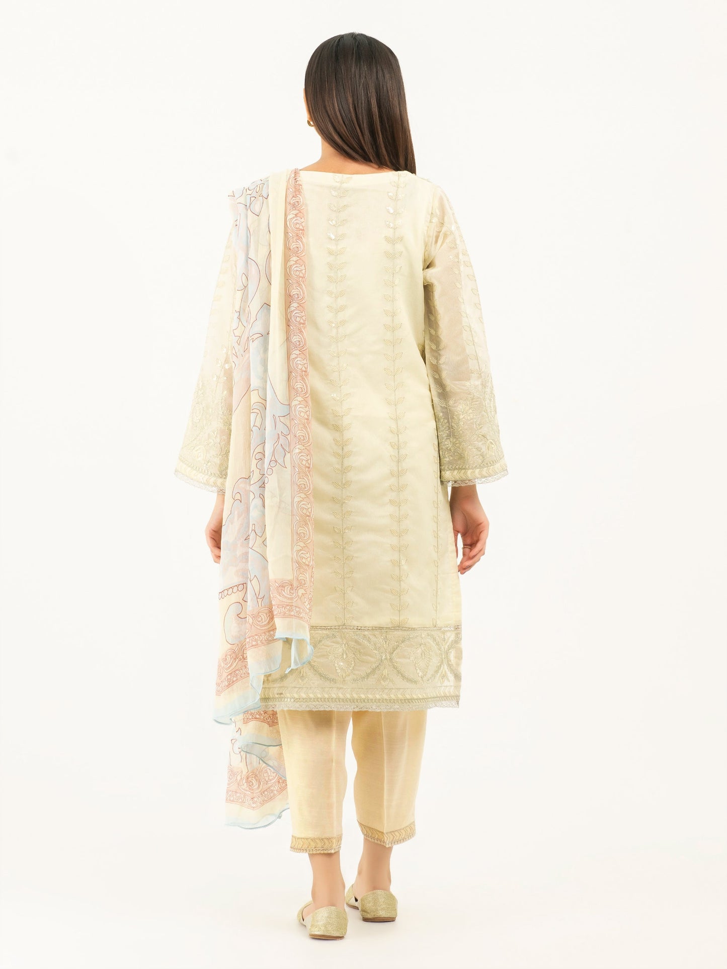 3 Piece Net Suit-Embroidered (Pret)