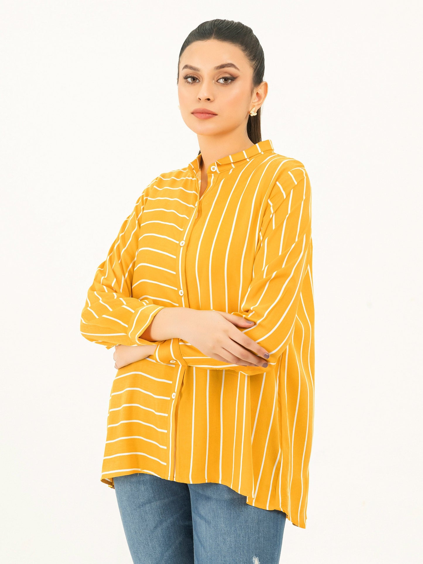 Printed Linen Top