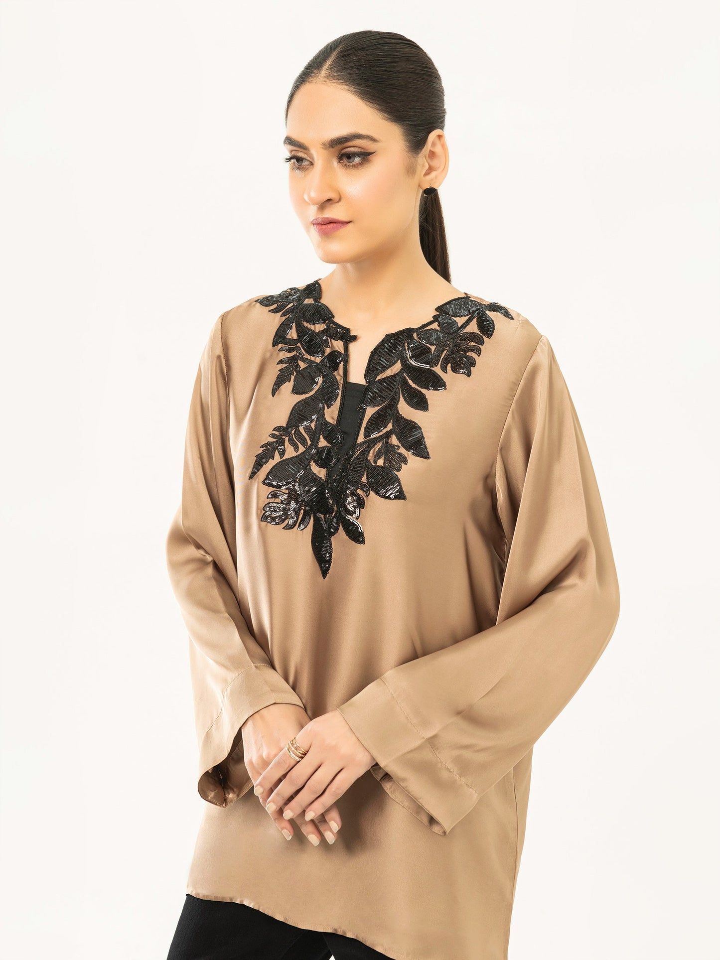 Silk Kurti-Embellished (Pret)