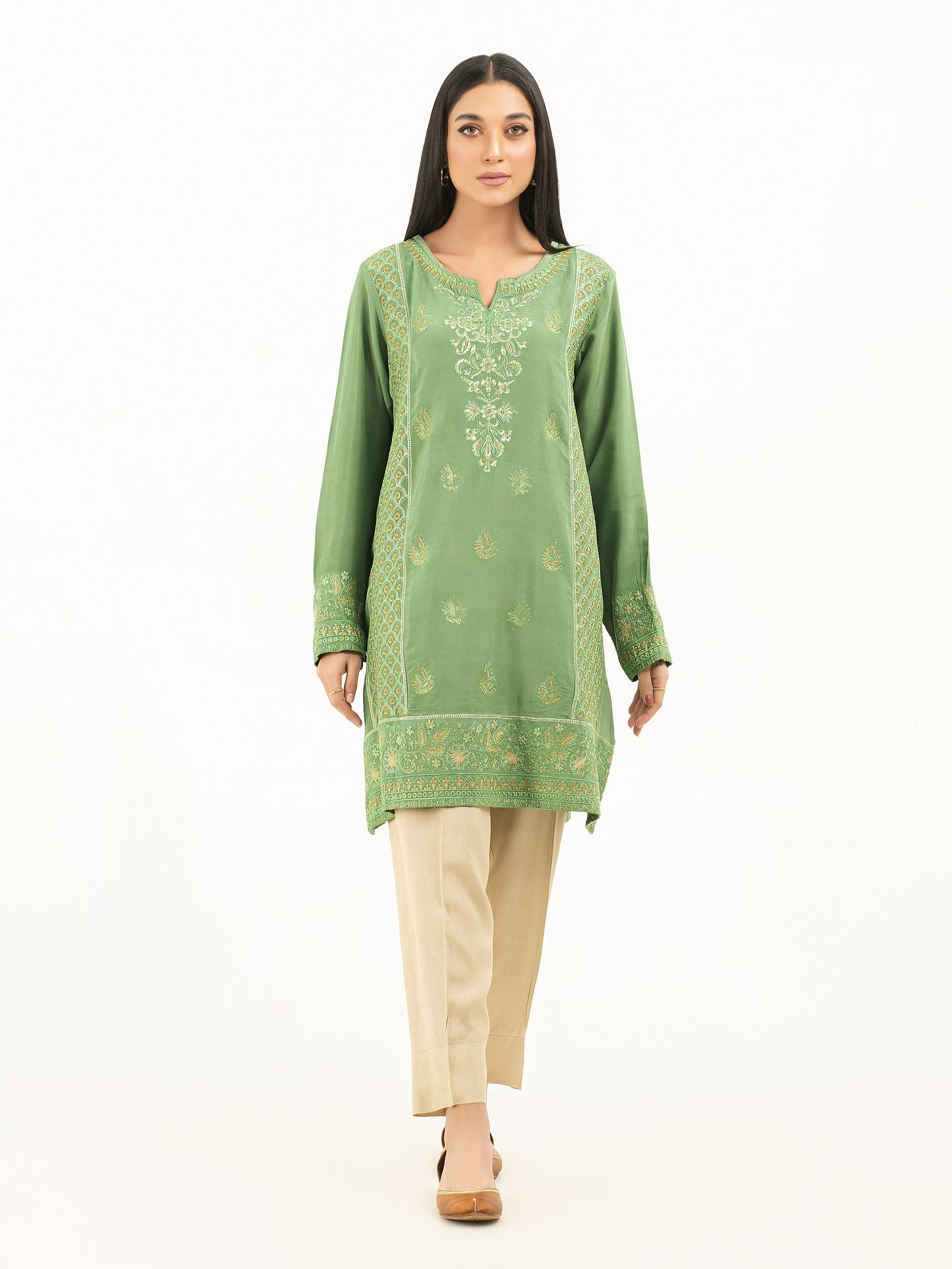 Silk Shirt-Embroidered (Pret)