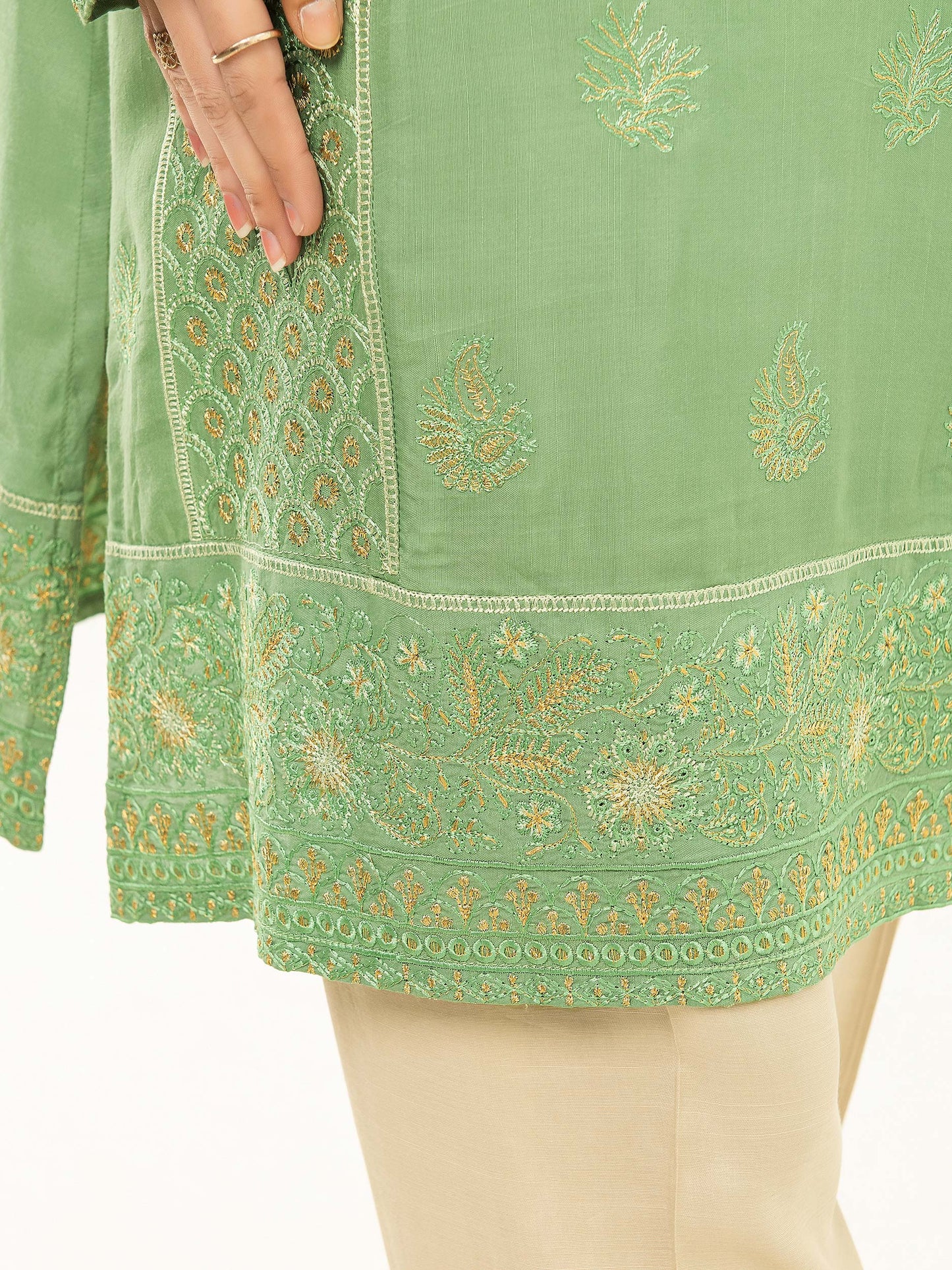 Silk Shirt-Embroidered (Pret)