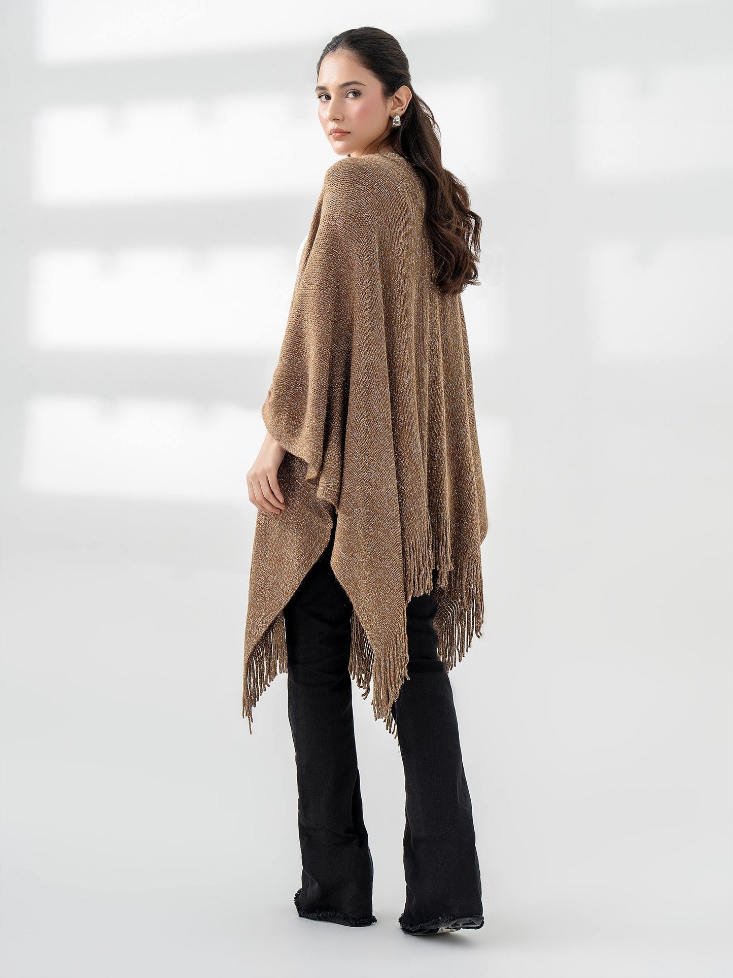 Sparkle Wool Cape Shawl