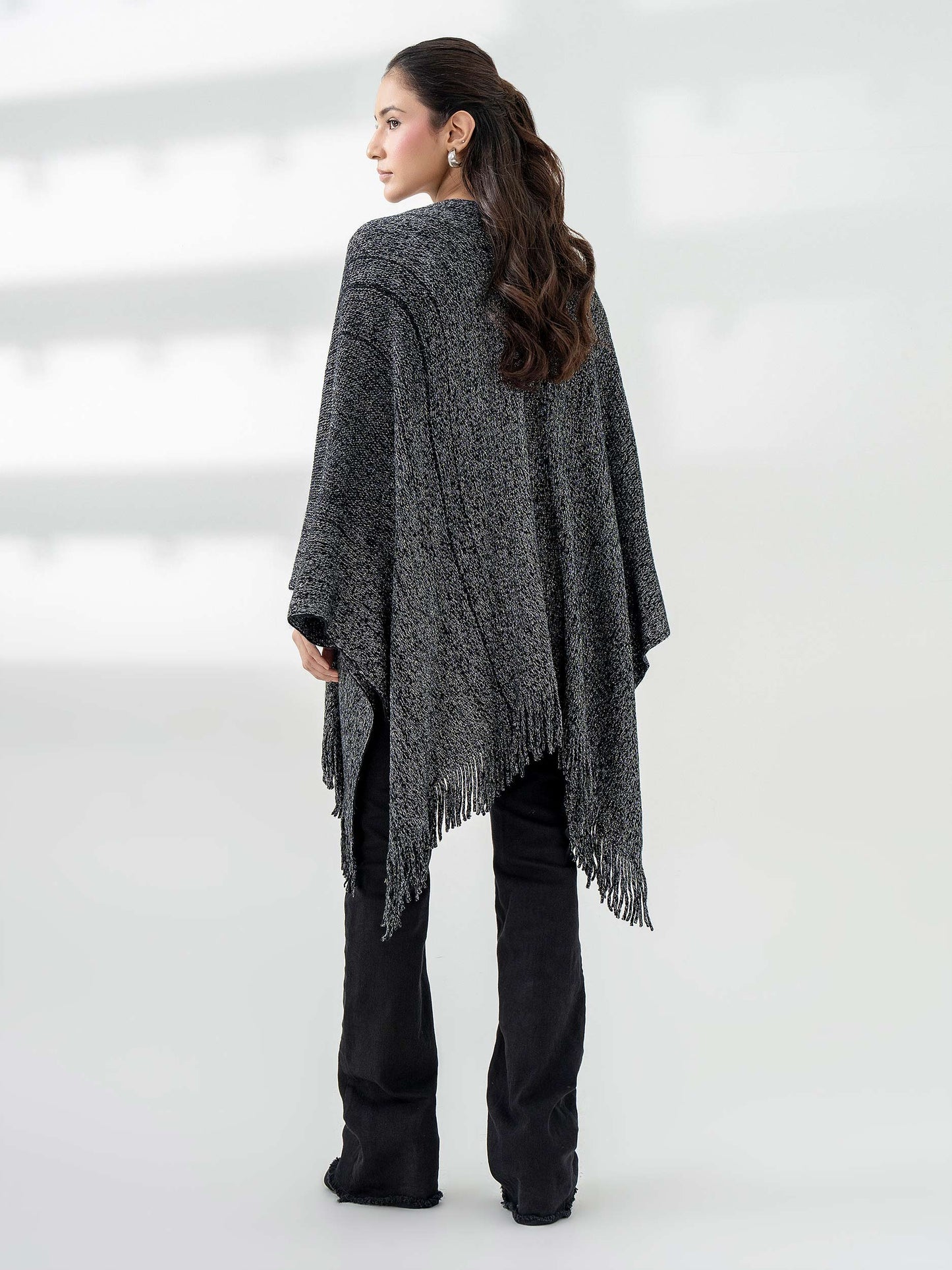 Sparkle Wool Cape Shawl