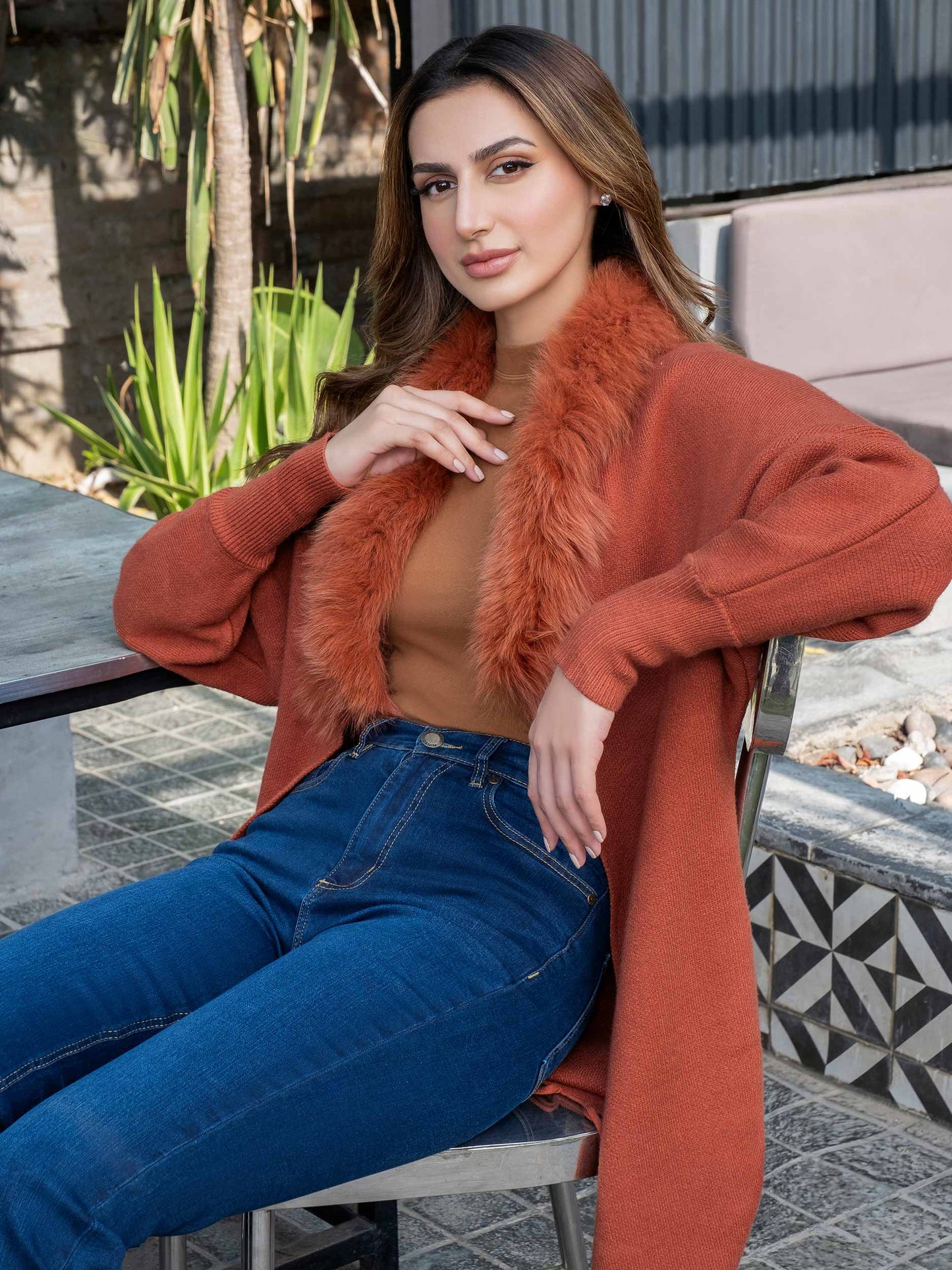 Fur Cardigan