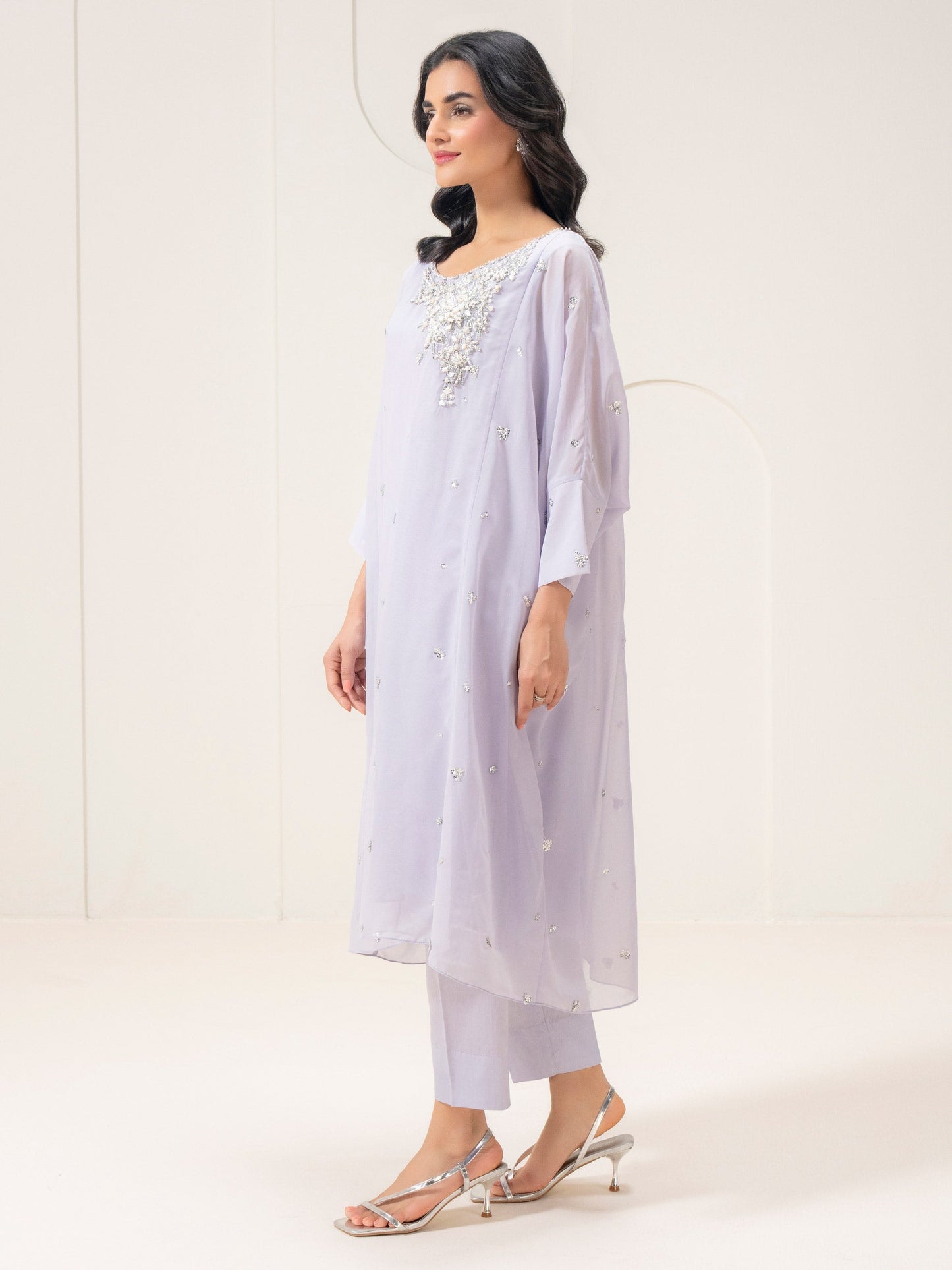 2 Piece Chiffon Suit-Embellished (Pret)