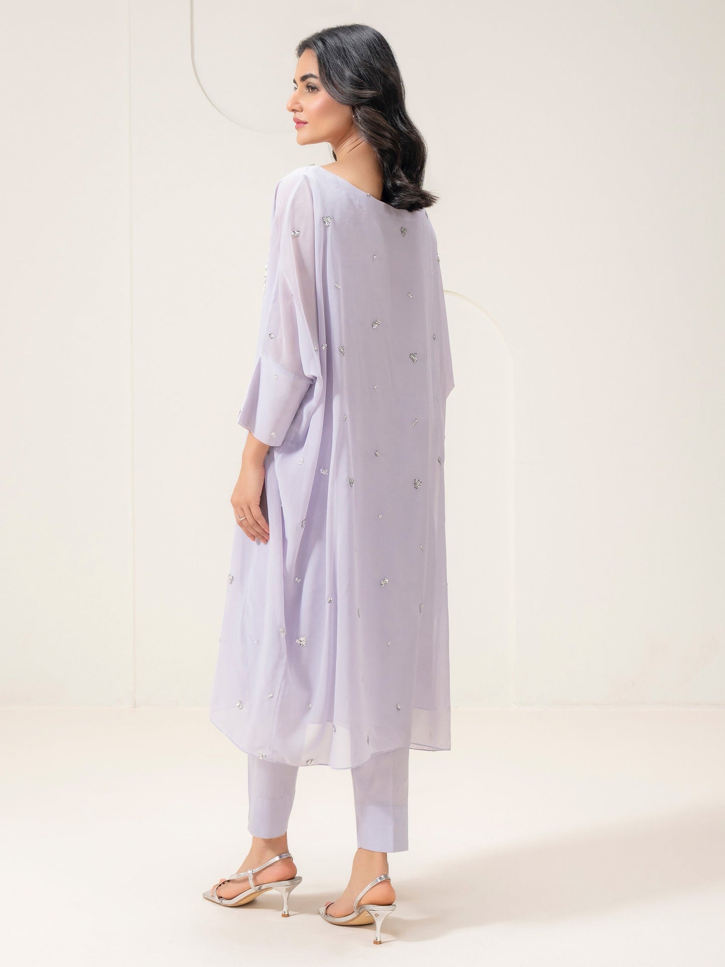 2 Piece Chiffon Suit-Embellished (Pret)