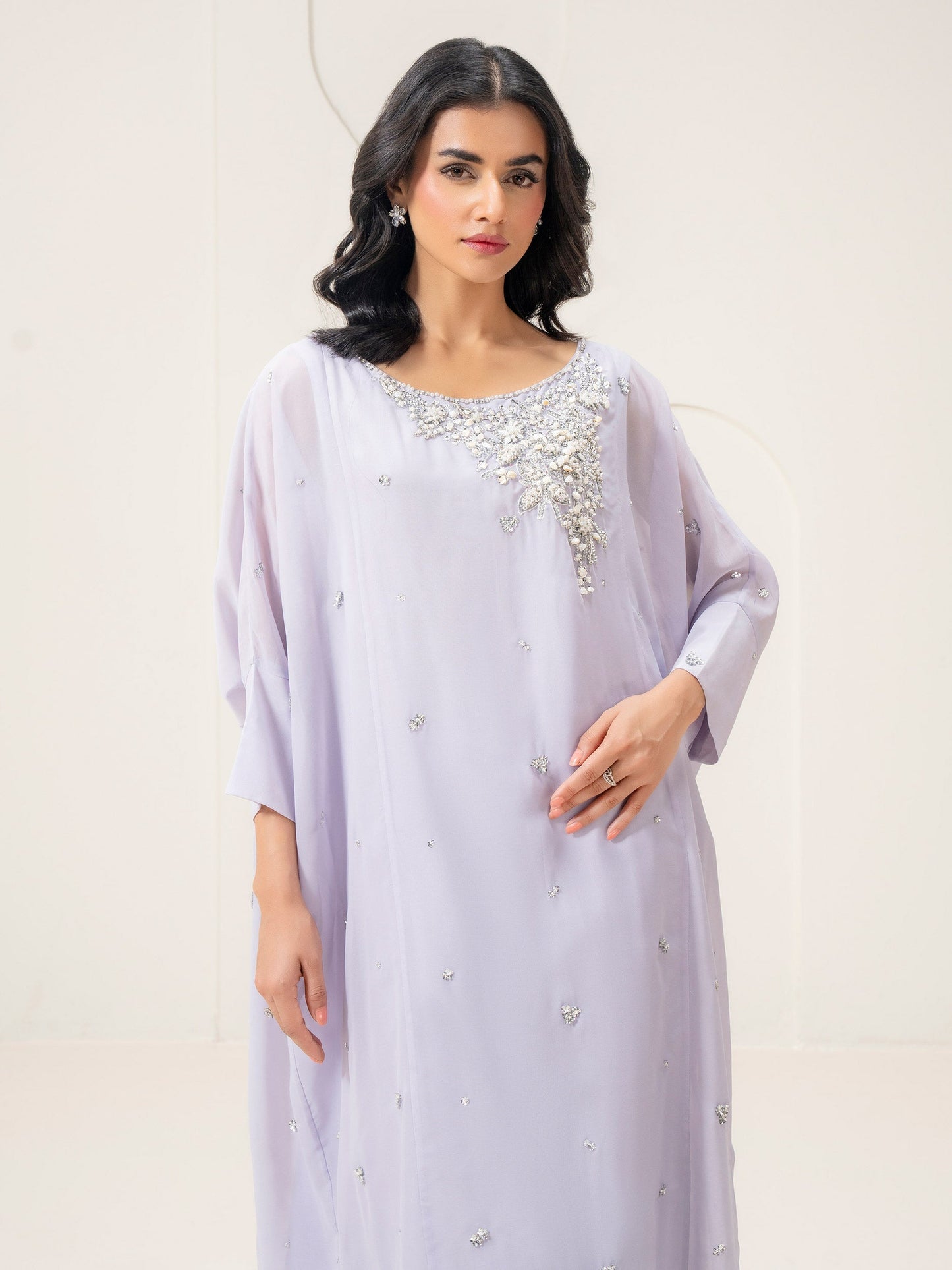2 Piece Chiffon Suit-Embellished (Pret)