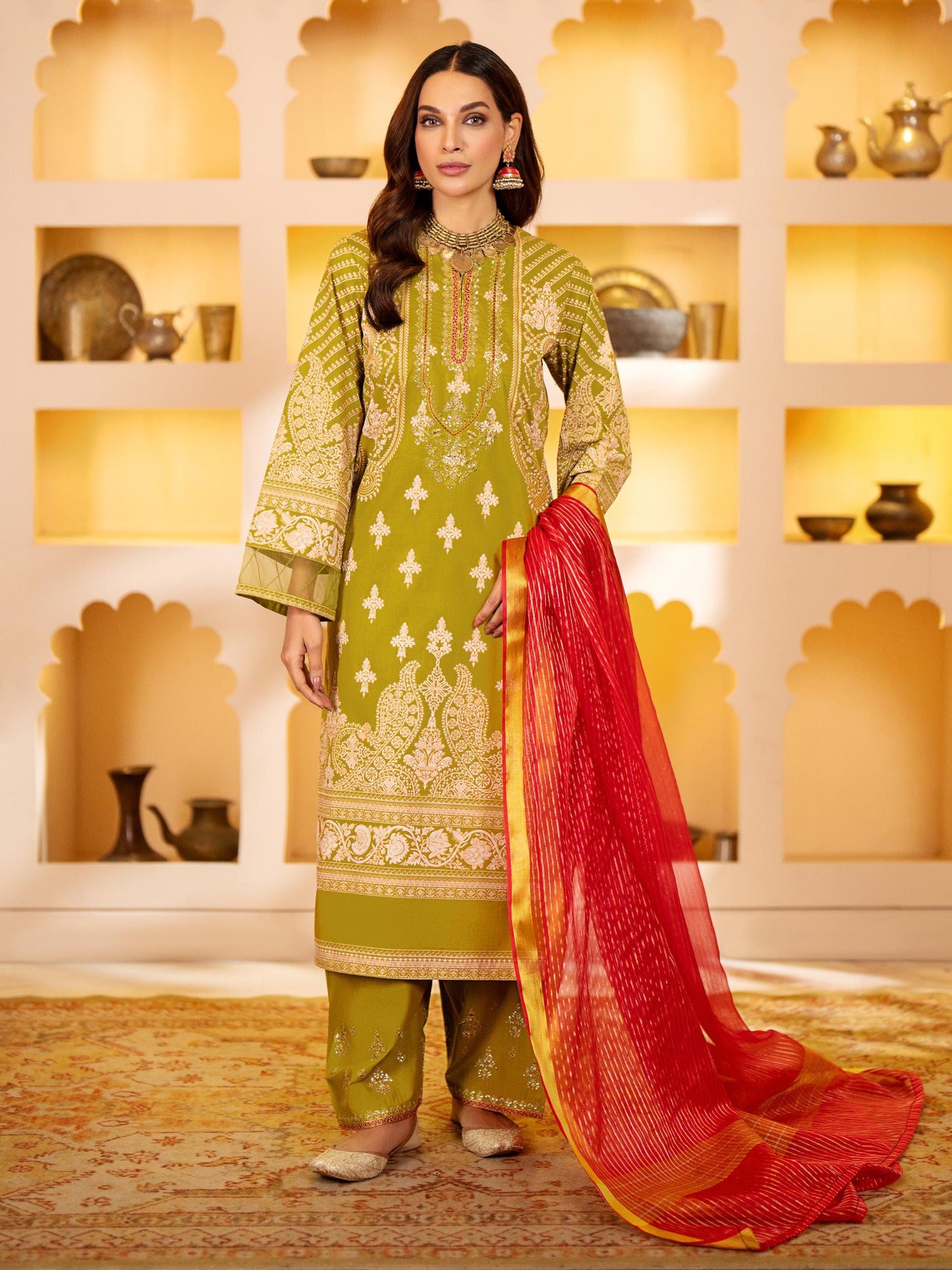 3 Piece Lawn Suit-Embroidered(Pret)