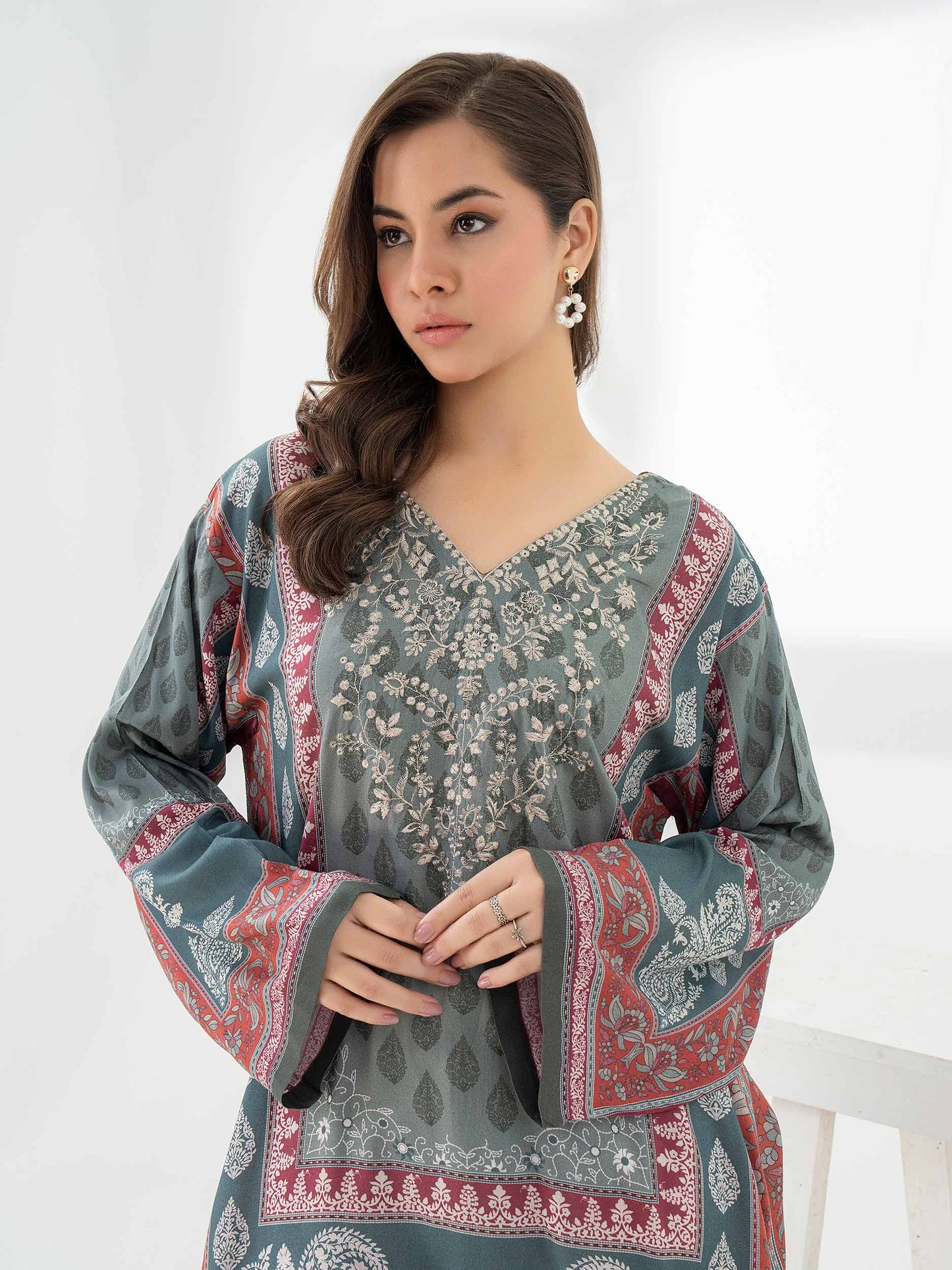 Viscose Shirt-Embroidered (Pret)