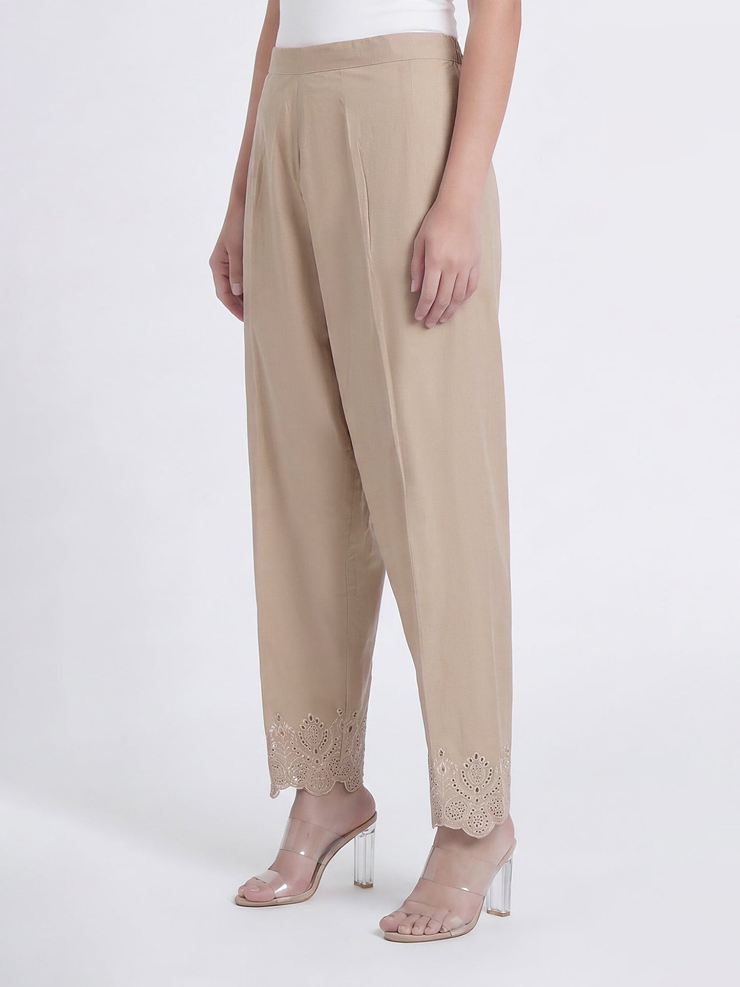 Cambric Trousers- Embroidered (Pret)