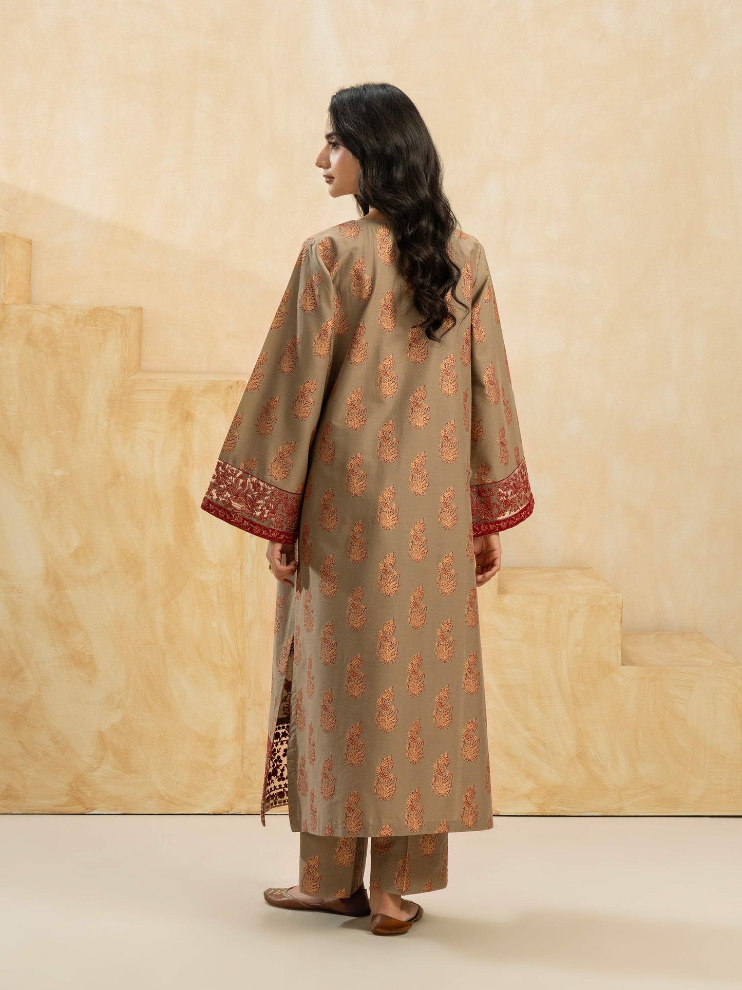 2 Piece Winter Cotton Suit-Embroidered (Pret)