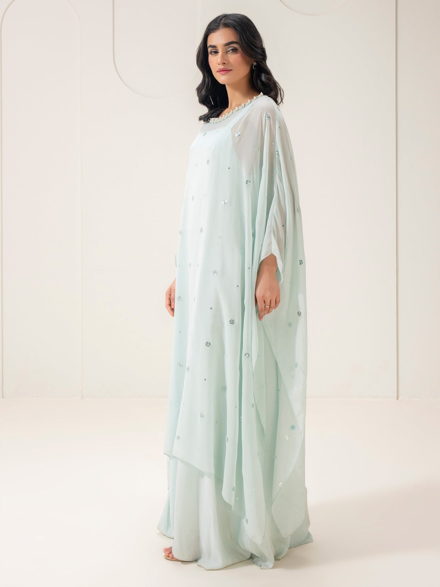 Chiffon Shirt-Embellished (Pret)