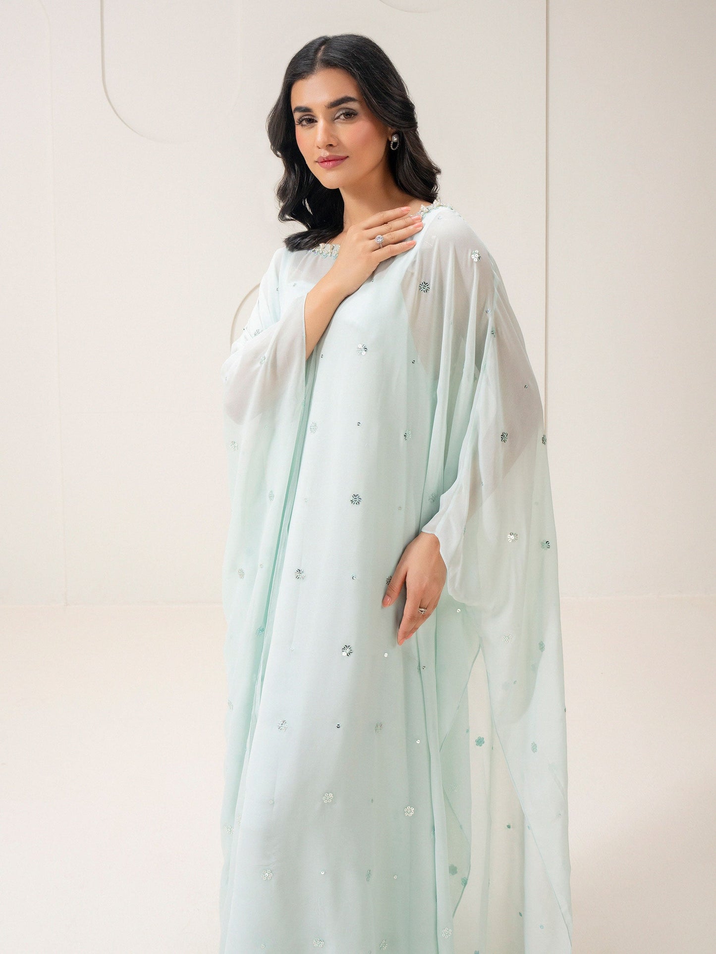 Chiffon Shirt-Embellished (Pret)