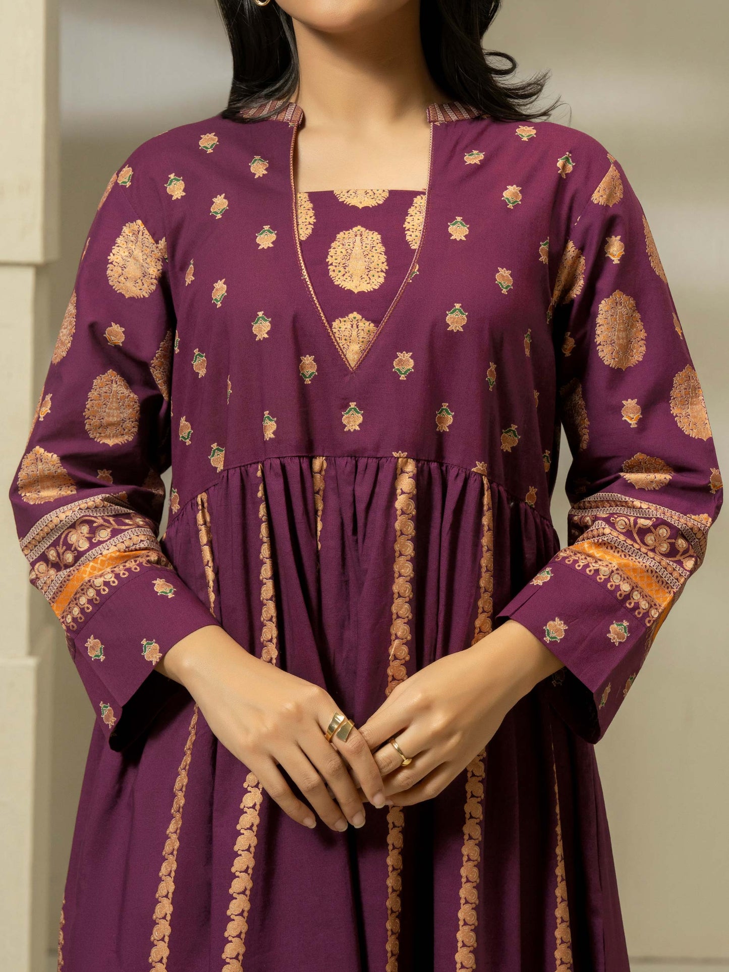 Lawn Shirt-Paste Print (Pret)