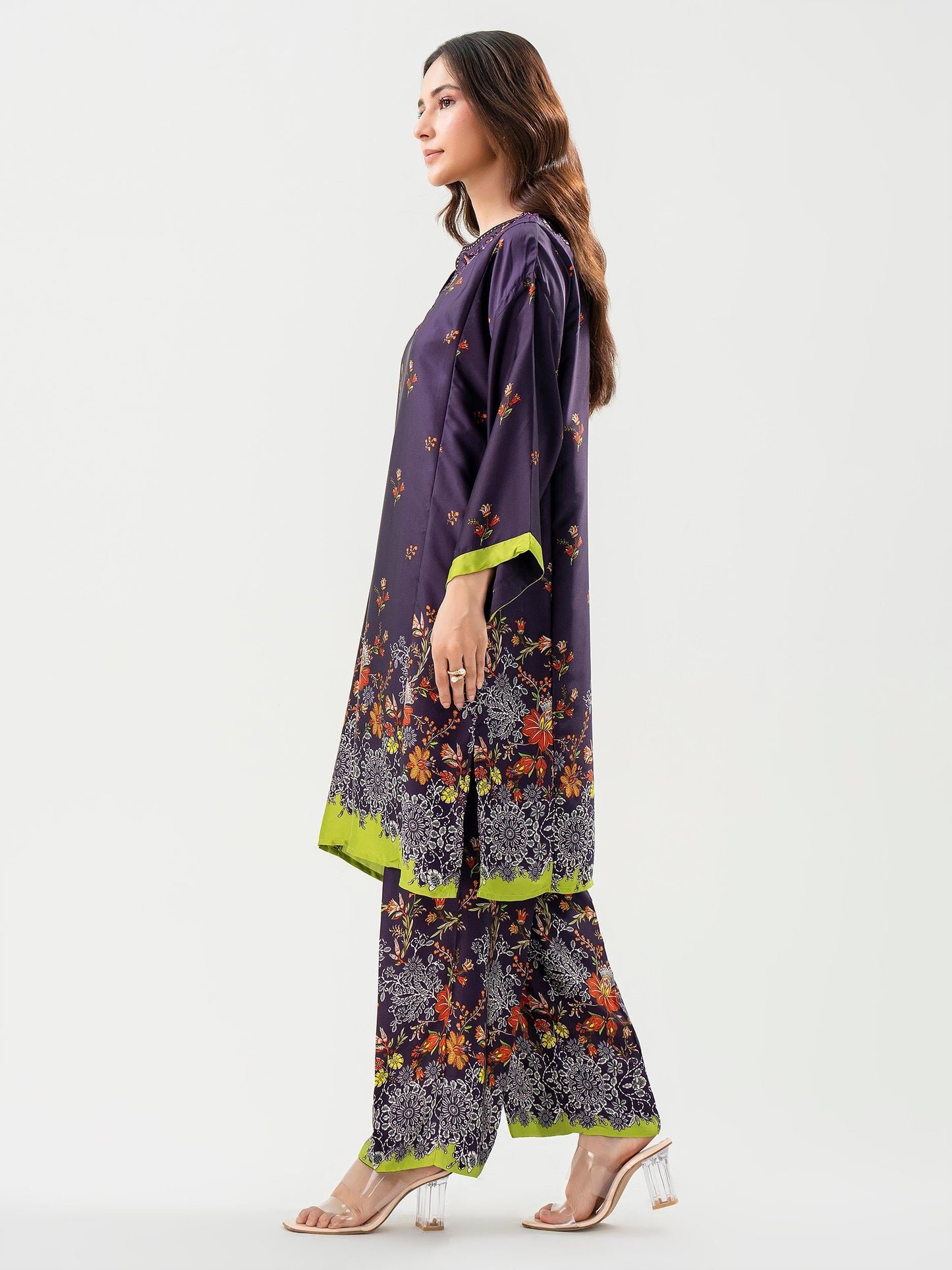 2 Piece Silk Suit-Embroidered (Pret)