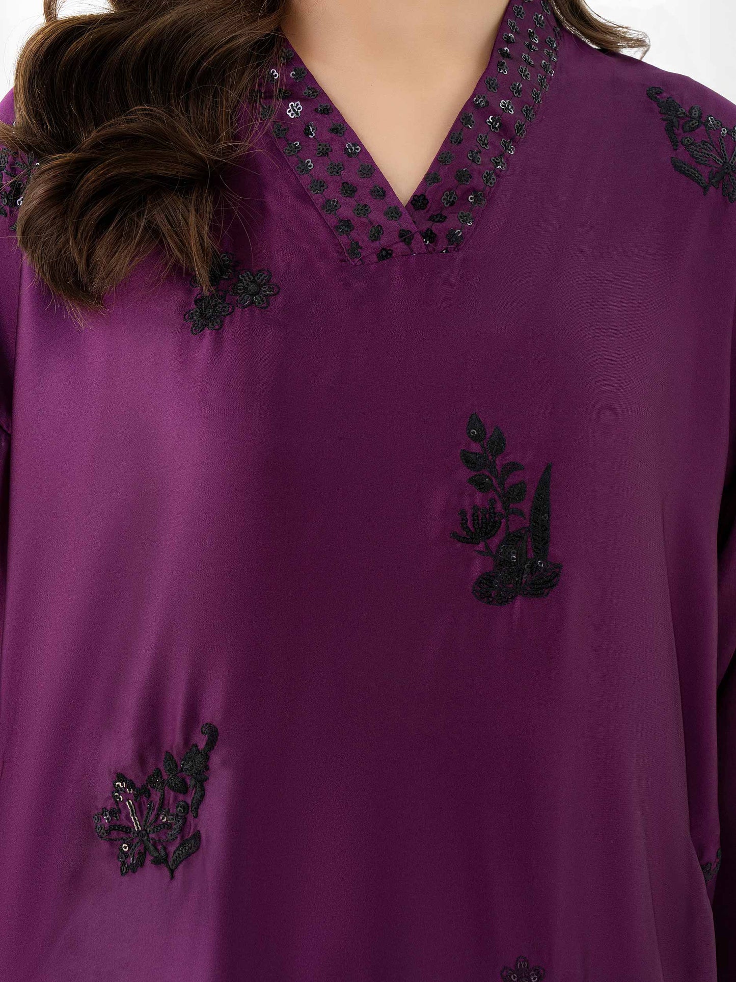 Silk Shirt-Embroidered (Pret)