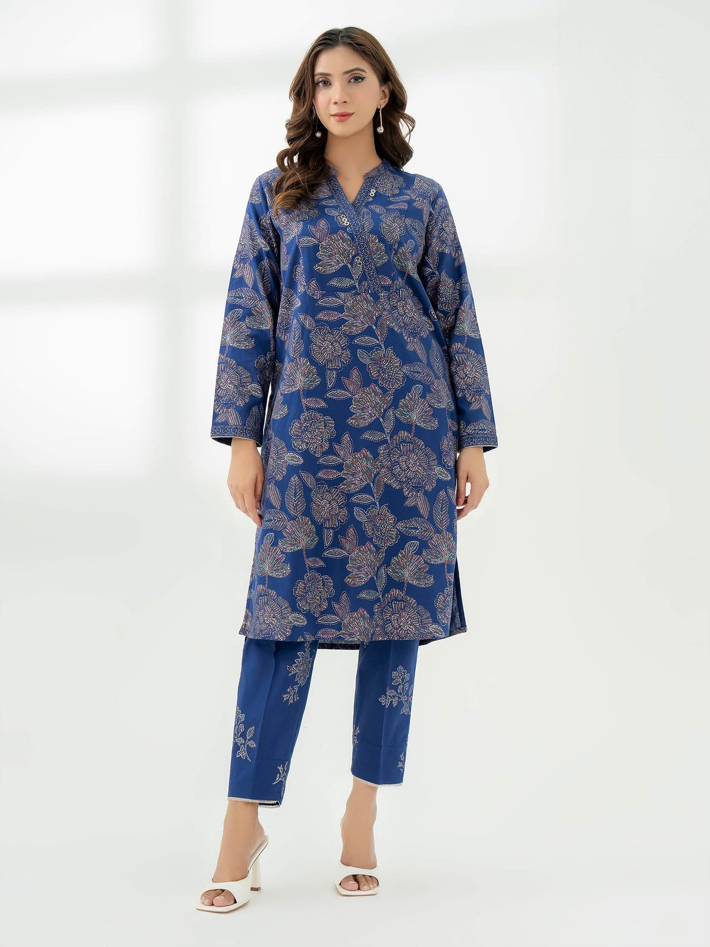 2 Piece Khaddar Suit-Paste Print (Pret)