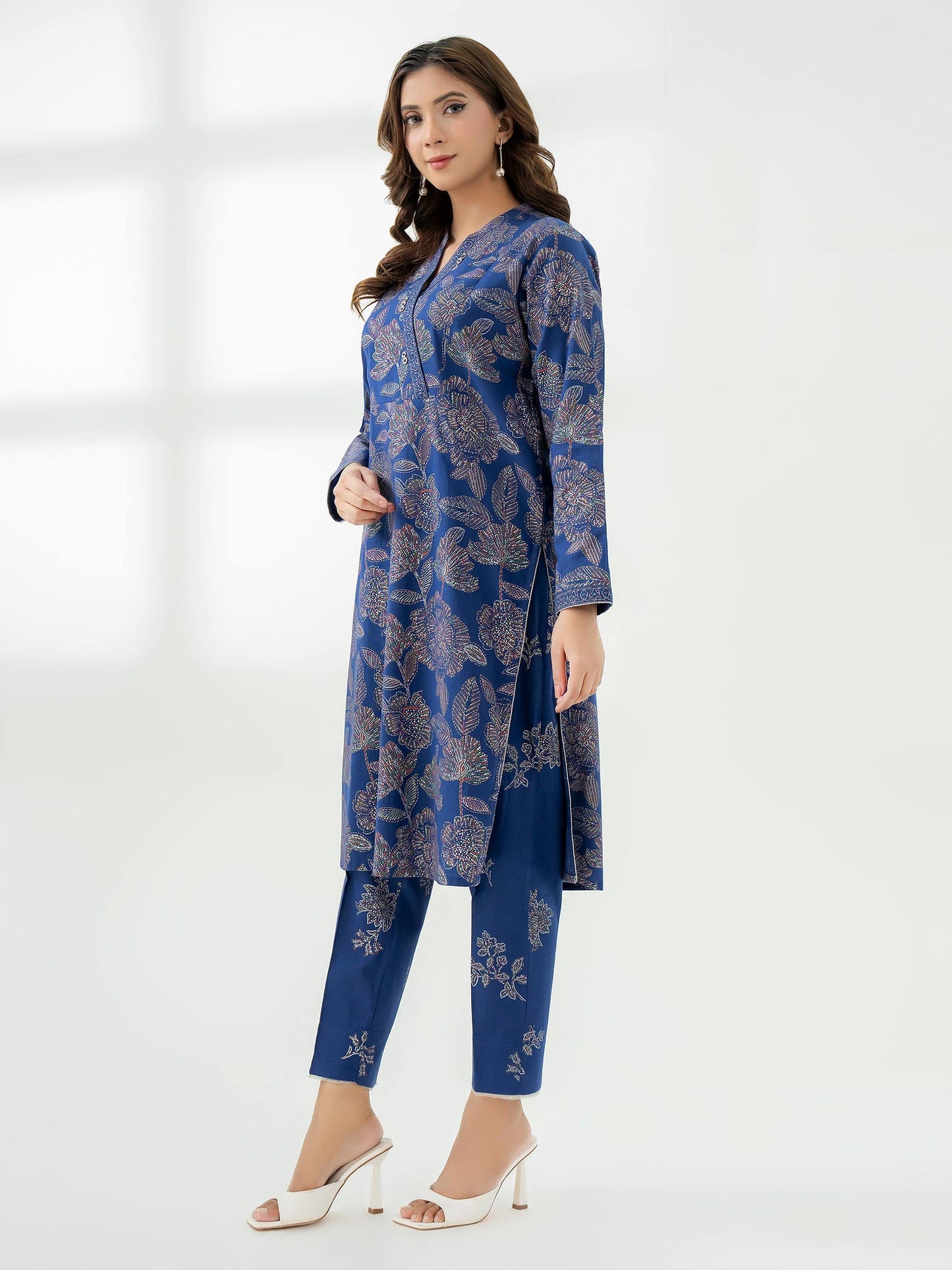 2 Piece Khaddar Suit-Paste Print (Pret)