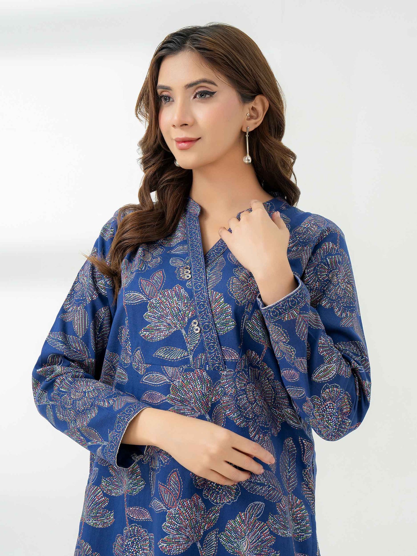 2 Piece Khaddar Suit-Paste Print (Pret)