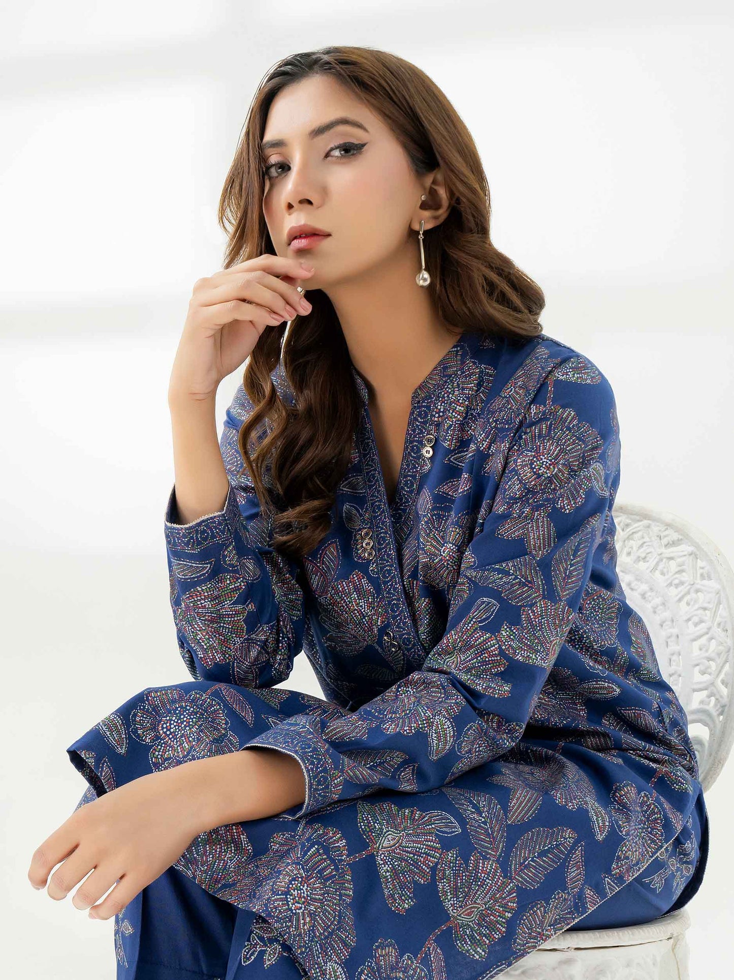 2 Piece Khaddar Suit-Paste Print (Pret)