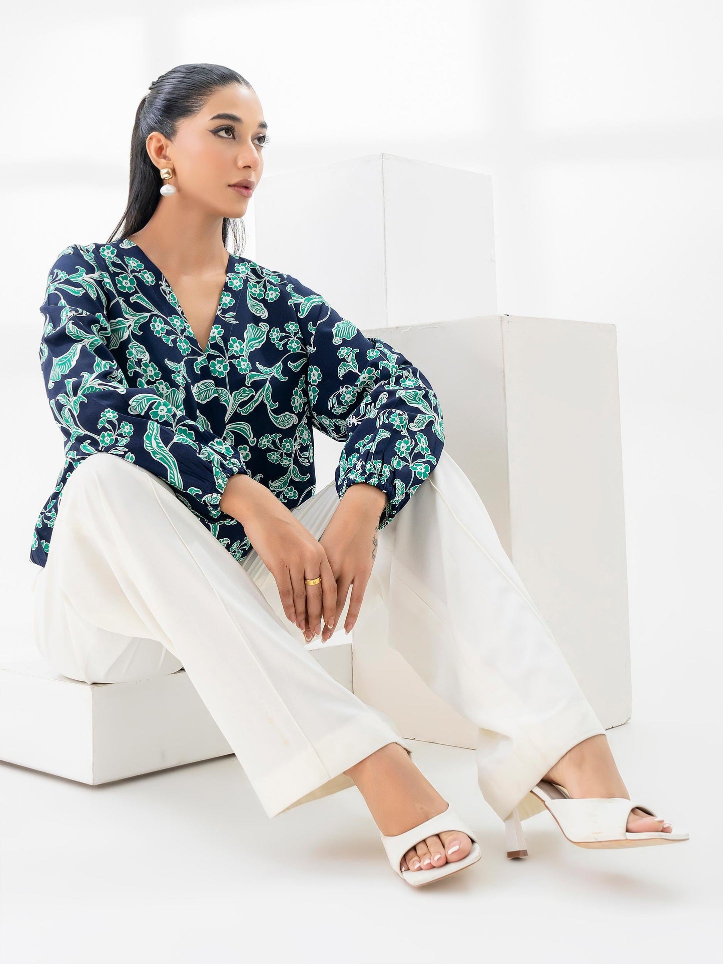 Printed Grip Crop Top