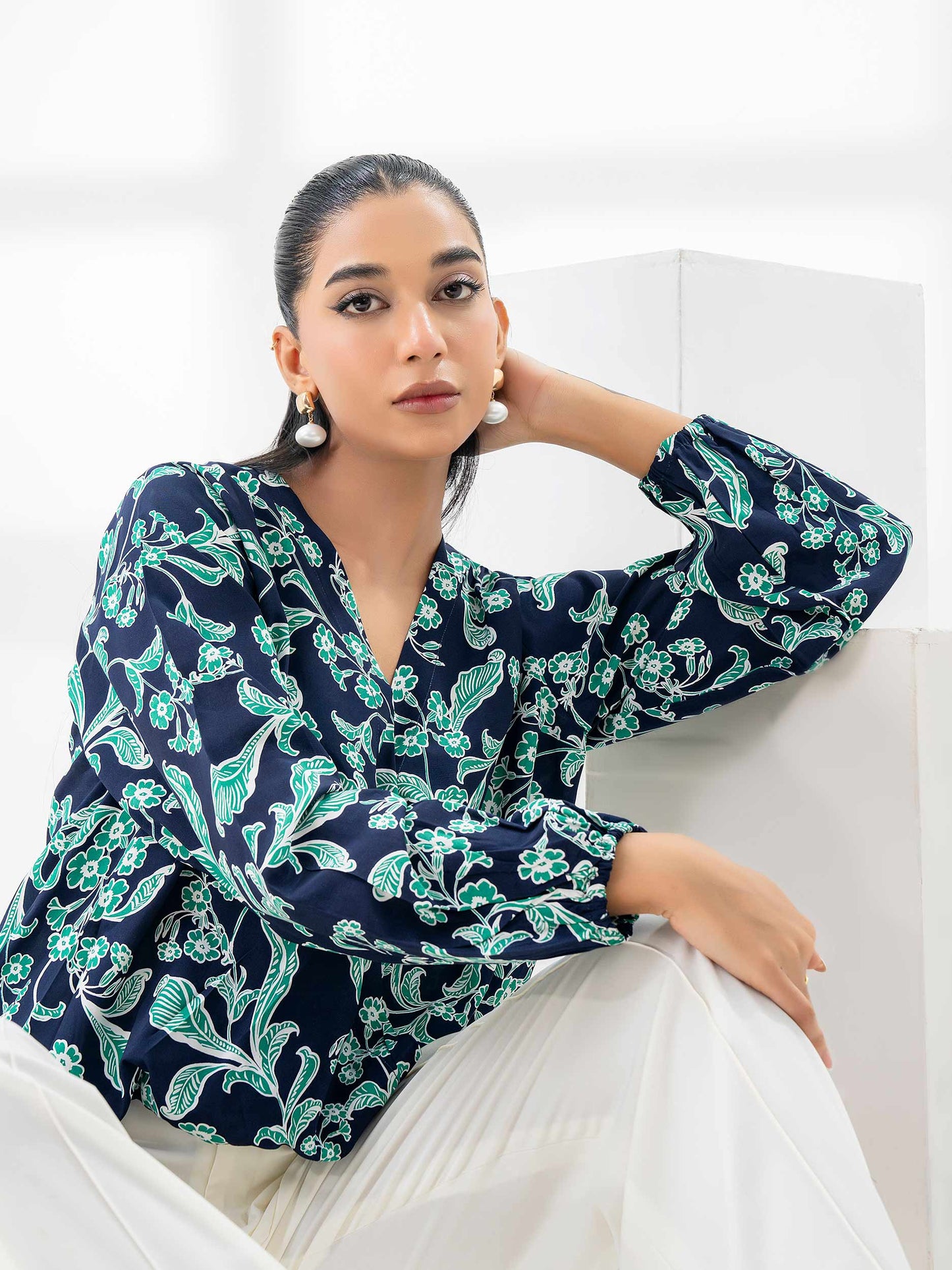 Printed Grip Crop Top