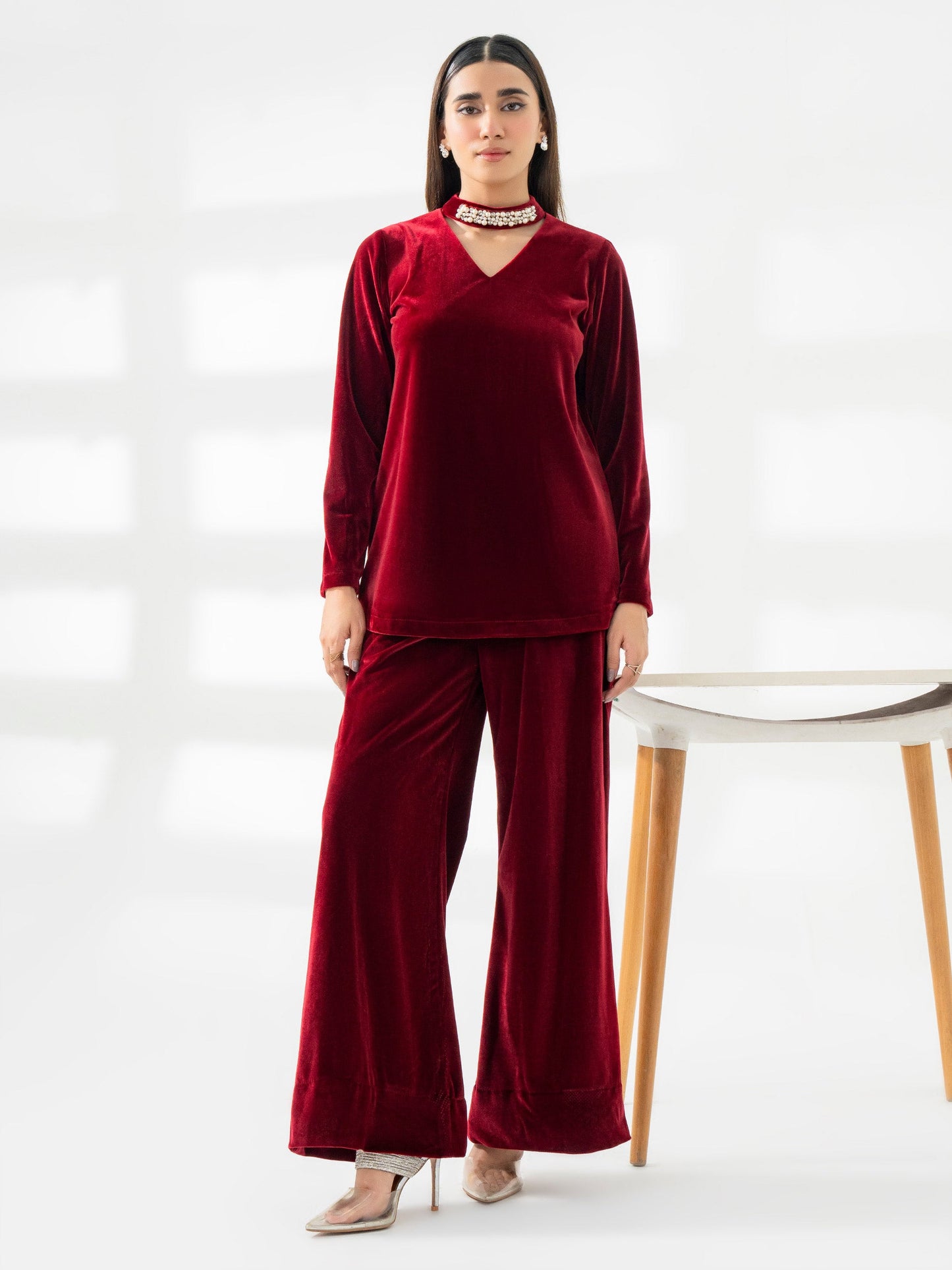 Embellished Velour Co-Ord Set