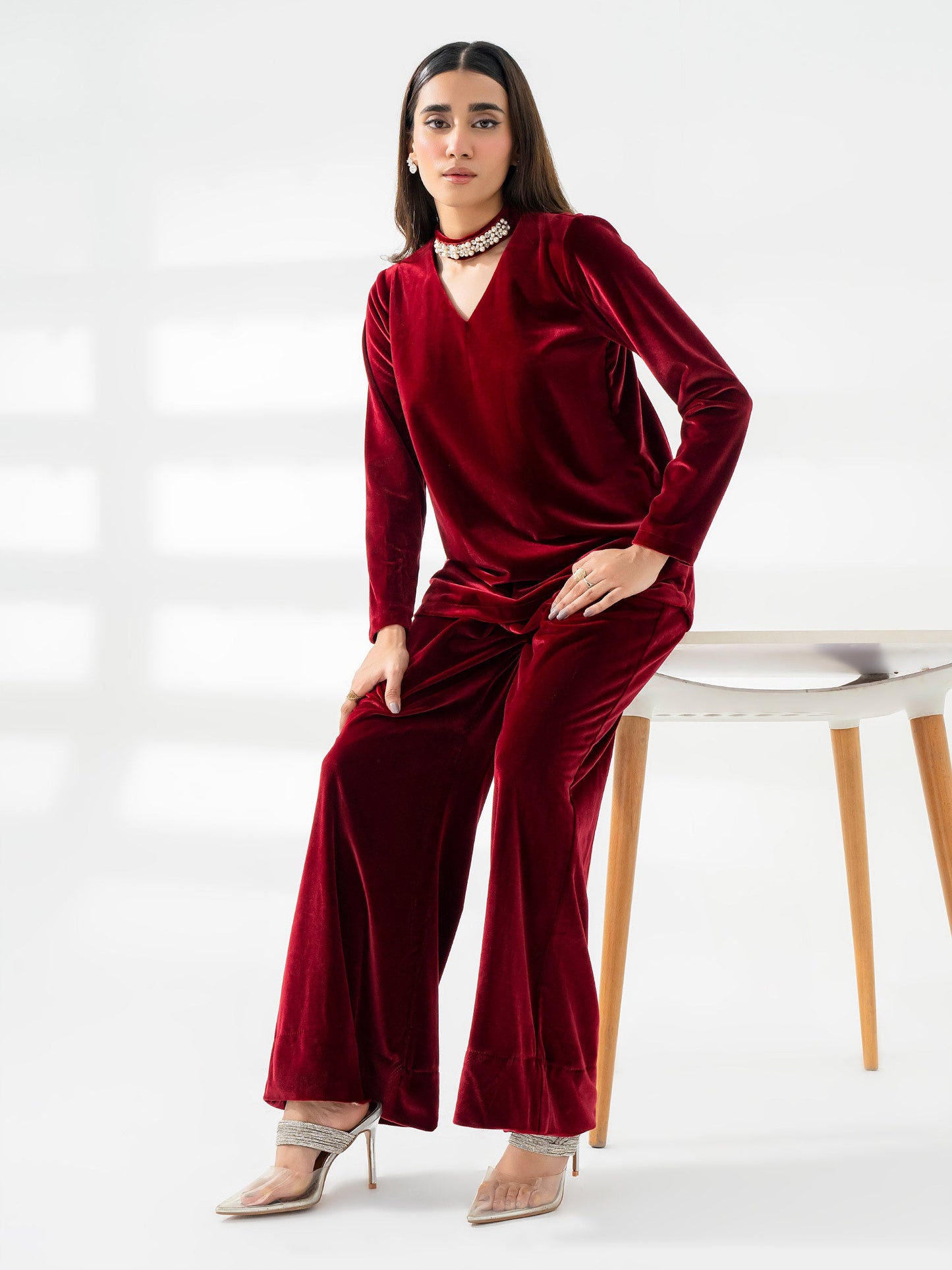 Embellished Velour Co-Ord Set