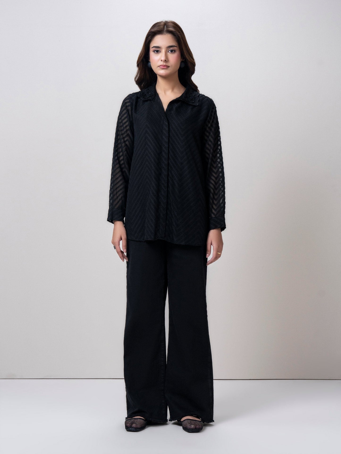 Chiffon Top- Embroidered