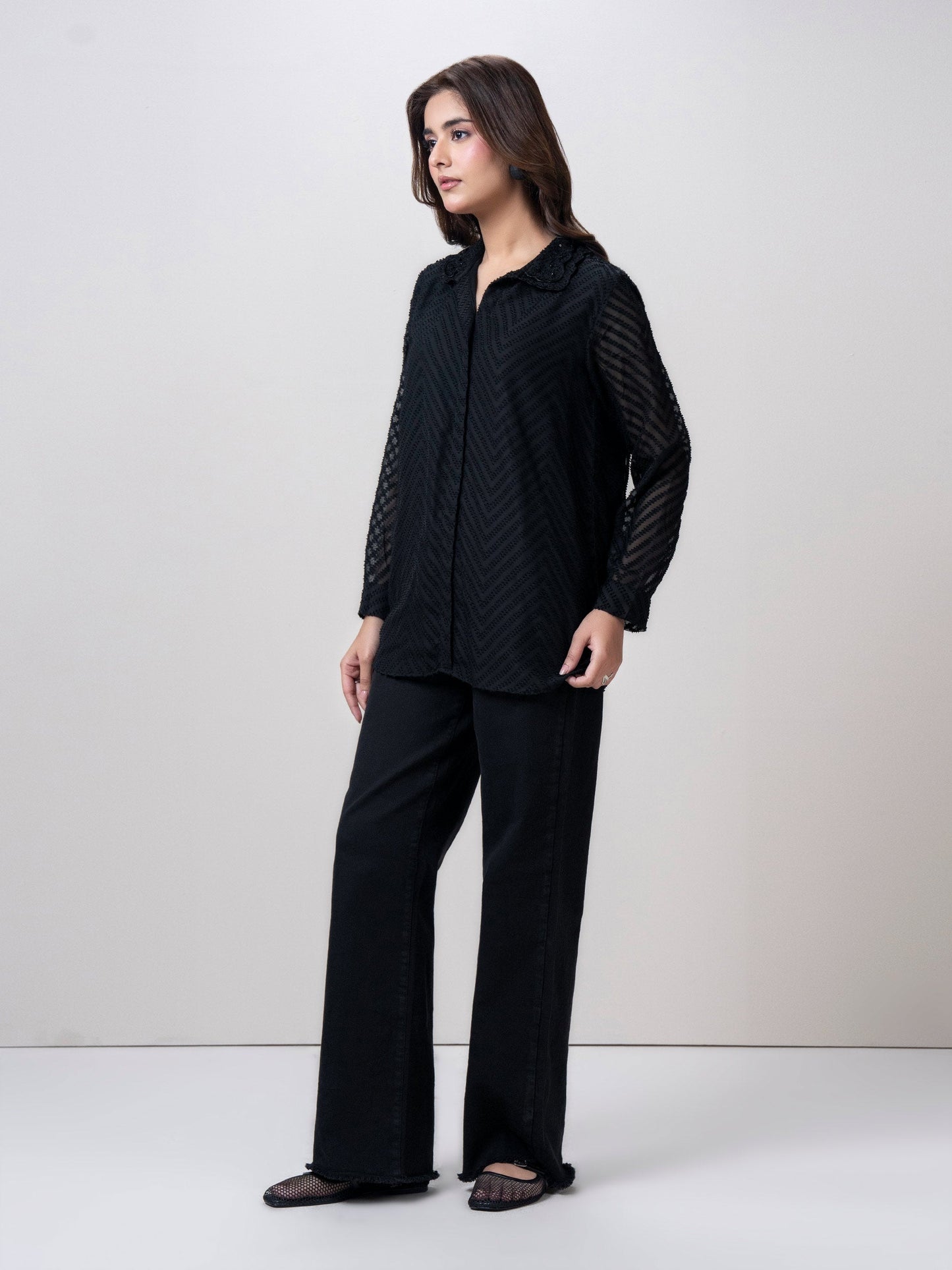 Chiffon Top- Embroidered