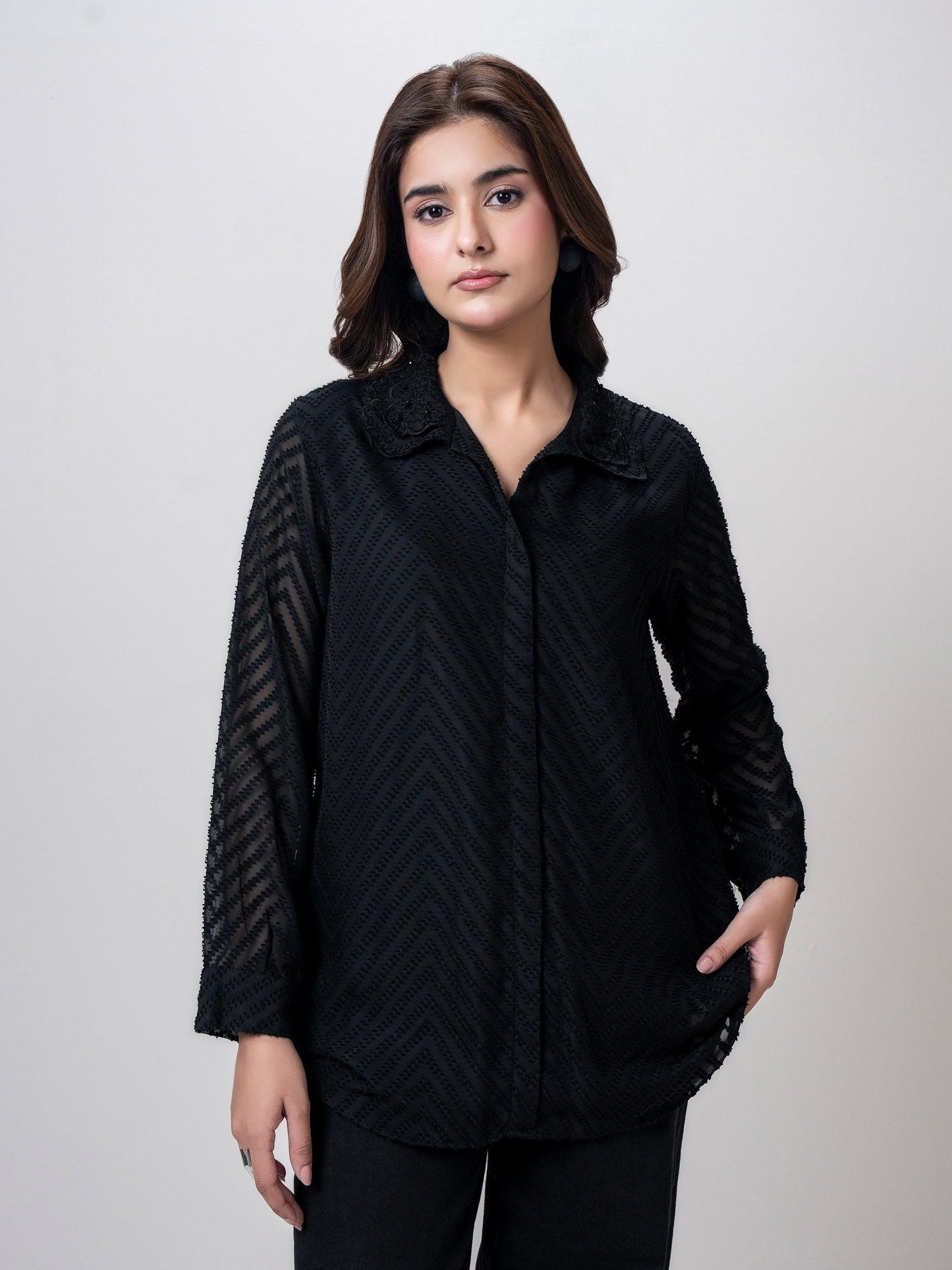 Chiffon Top- Embroidered