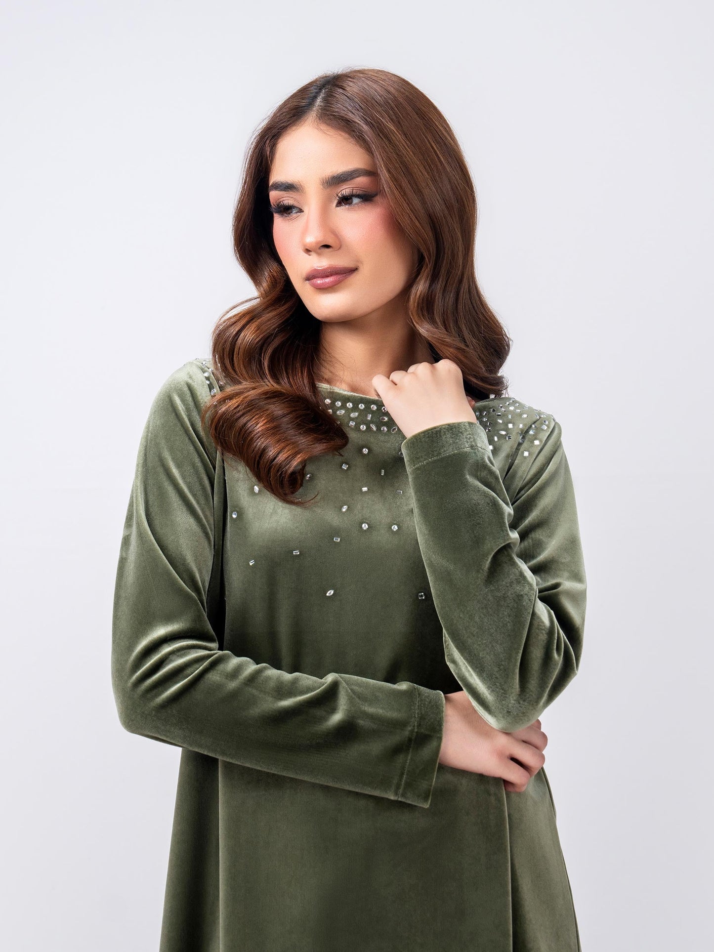 Velour Co-ord Set- Embellished