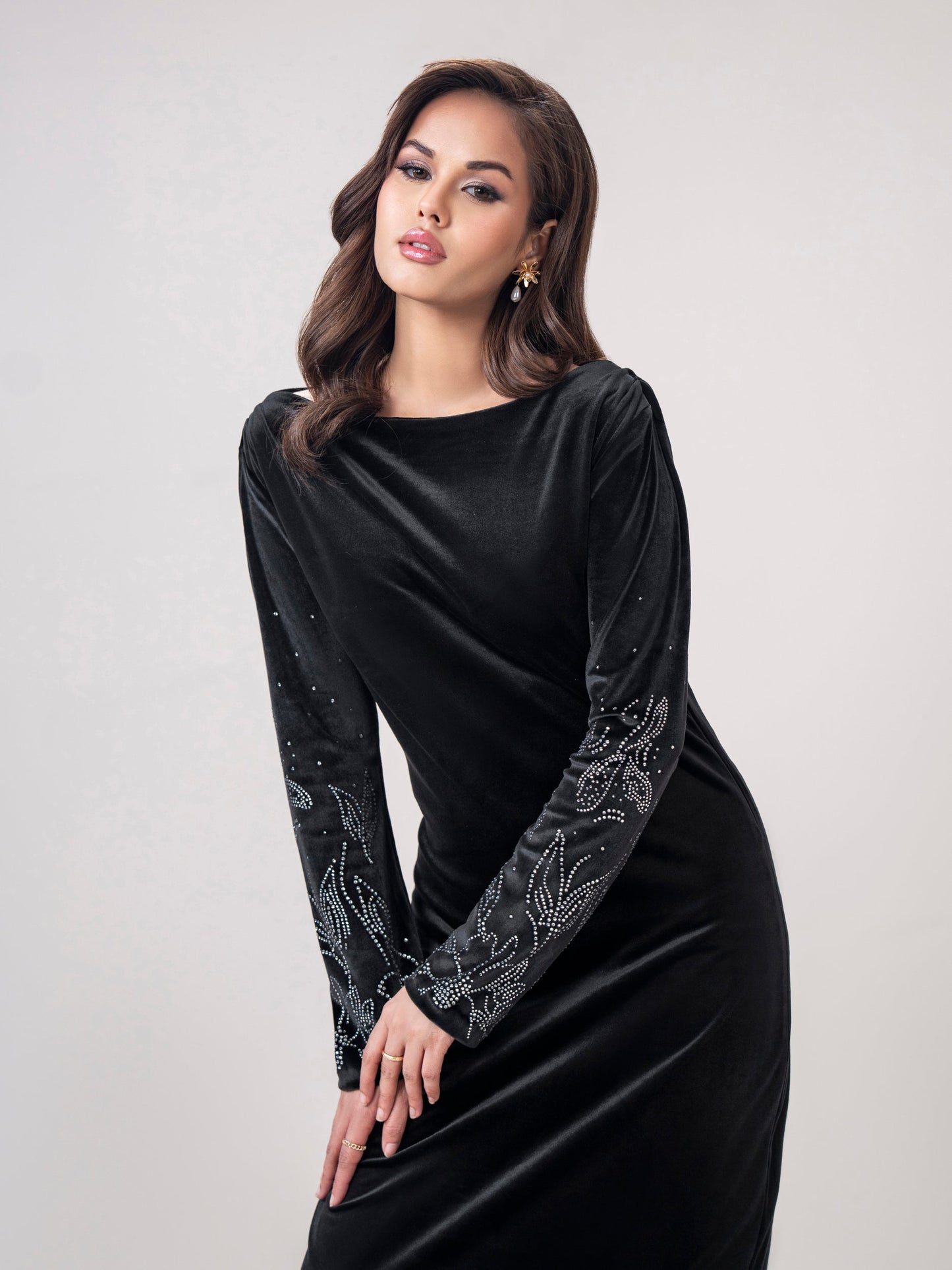 Velour Dress (Pret)