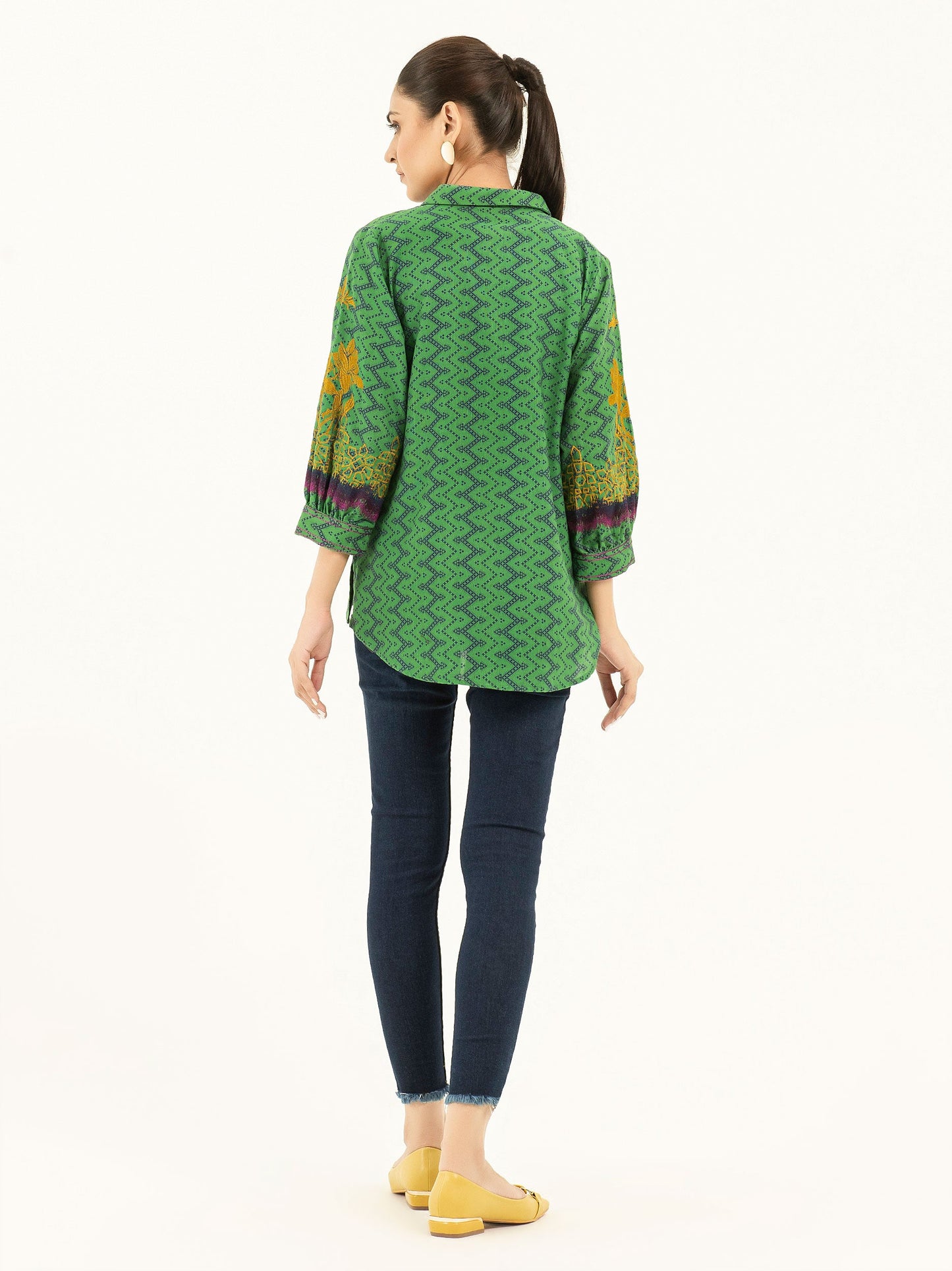 Embroidered Khaddar Top